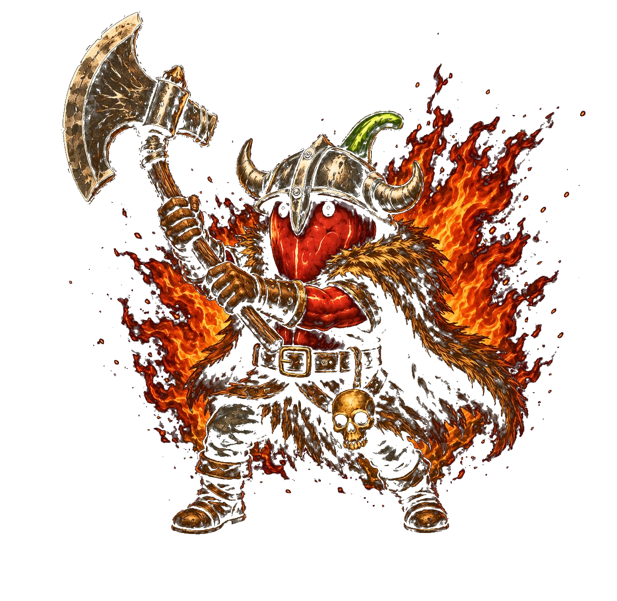 Enraged Barbarian — same fierce viking, dialed all the way up